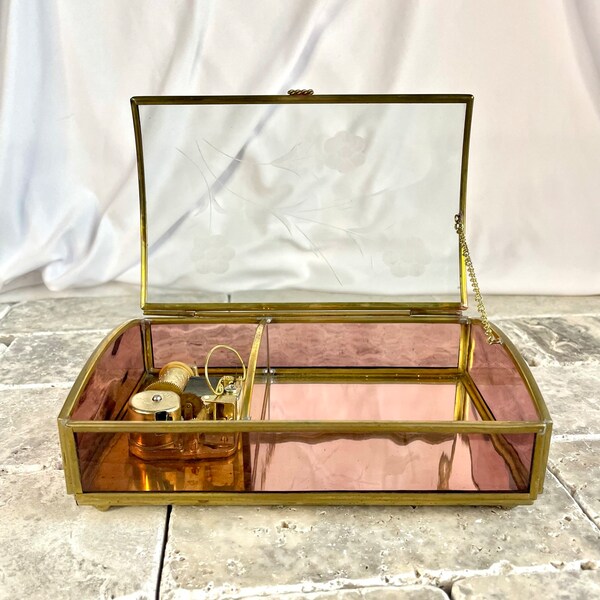 Glass Music Box Etsy