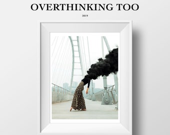 LIMITED EDITION: Overthinking Too | 11x14in Print | Surreal Artwork | Wall Art Decor | Minimalism Art | Cloud Art