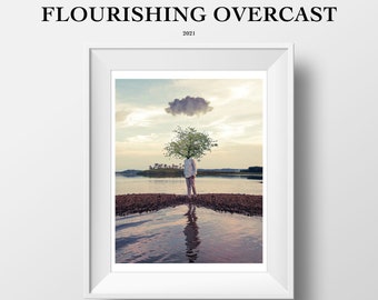 LIMITED EDITION: Flourishing Overcast | 8.5x11 Print | Surreal Artwork | Wall Art Decor | Abstract Art | Flower Art | Home Decor