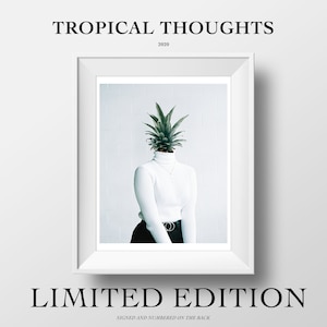 LIMITED EDITION: Tropical Thoughts 8.5x11 Print Surreal Artwork Wall Art Decor Black Art Melanin Art Flower Art image 1