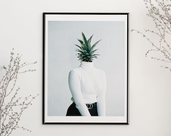Limited Edition Tropical Thoughts Print: Surreal Pineapple Art Print (8.5x11)