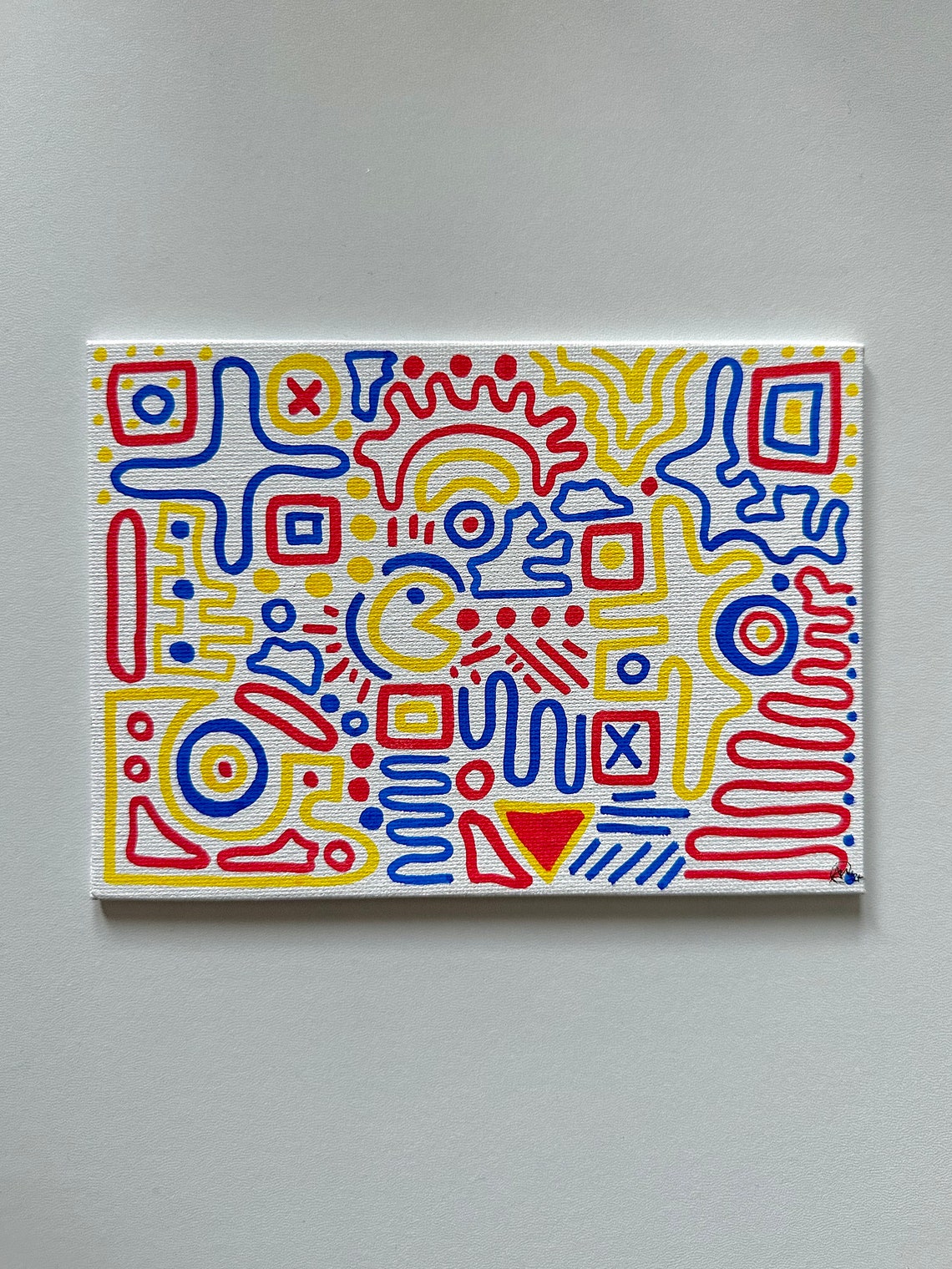 Pac'd Doodle | Hand Drawn Abstract Doodle Art | 5x7in Posca Painting on ...