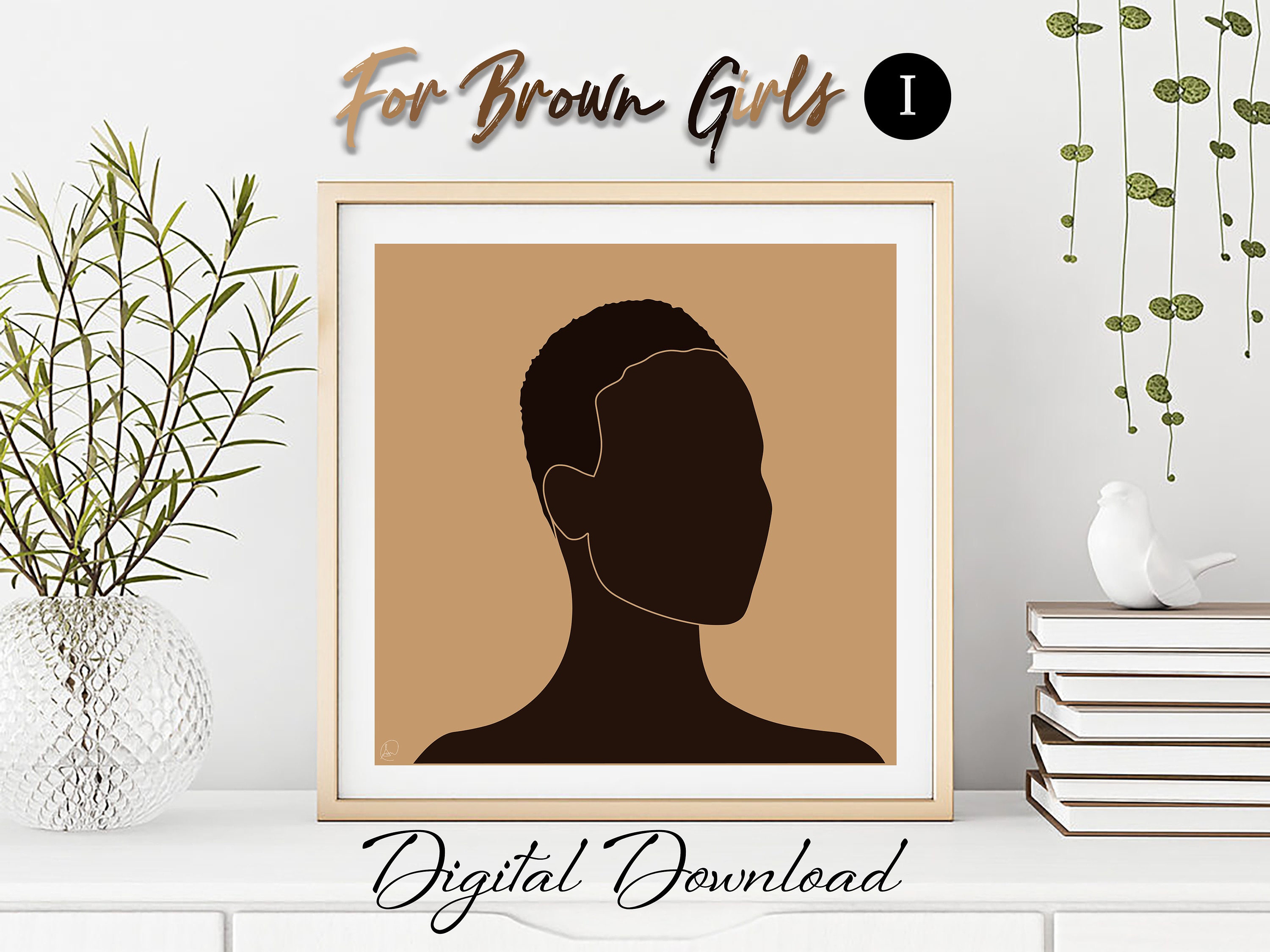 Digital Download Print Black Girl Magic African American Wall Art Afro Art Hair Black Woman Art FOR BROWN GIRLS 6