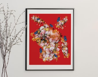 Hands Of Fluorescence Limited Edition Print: Surreal Melanin Flower Art Print