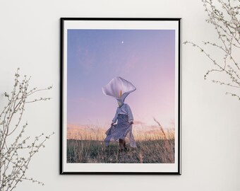 Limited Edition Blooming At Dawn Print: Surreal Flower Art Print (8.5x11)