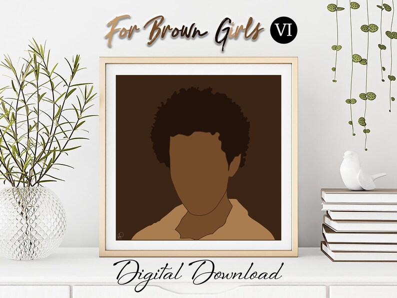 Digital Download Print Black Girl Magic African American Wall Art Afro Art Hair Black Woman Art FOR BROWN GIRLS 6