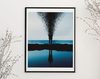 Limited Edition Deliberate Divergence Print: Surrealism Art Print Abstract Minimalism (8.5x11)