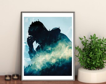 Limited Edition Uprooted Evergreen Print: Surreal Forest Nature Art Print (8.5x11)