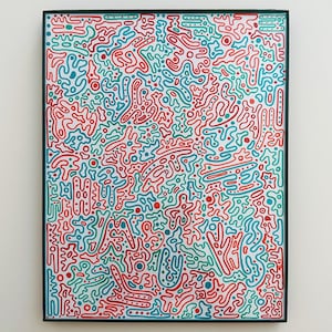 Joyful Doodle 8.5x11in | Shay’s Doodles Physical Art Print | Edition 1/1 | Hand Drawn | Abstract Art | Wall Art Decor | Colorful Drawing Art