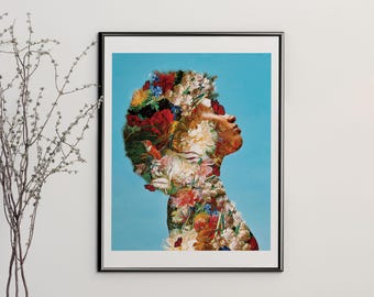 Bouquet Of Inner Beauty Limited Edition Print: Surreal Melanin Flower Art Print