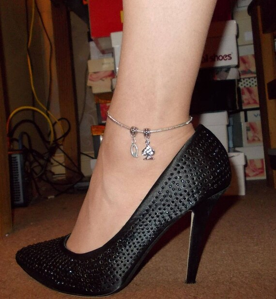 Queen of Spades silver & crystal snake Bracelet or anklet 9 Etsy