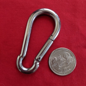 Heavy Duty Carabineer 304 Stainless Steel use for Dog leash, keychain, hammock, backpack M6 size 2.36&quot; x 1.22&quot;