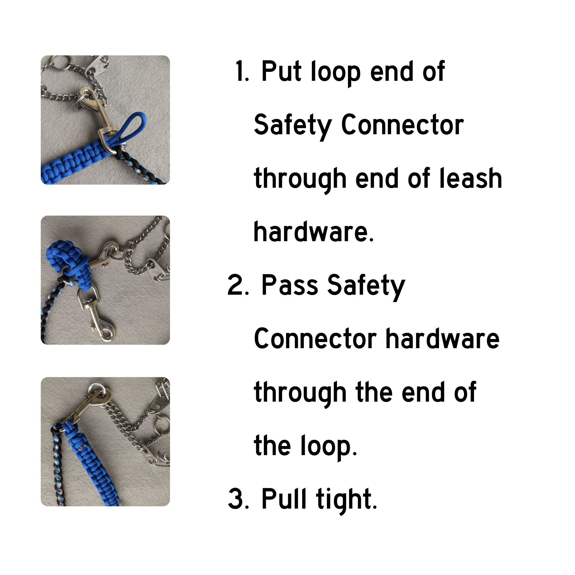 2 Prong Collar Safety Backup Harness Safety Backup Connector Etsy