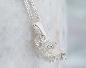 Necklace + Charms bull terrier 925 silver with