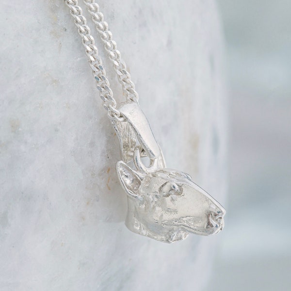 Collier + Charms bull terrier argent 925 avec