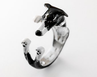 Anello A Forma Di Cuore E Osso Di Cane, Anello Cupido In Argento Sterling K-9 - Italia