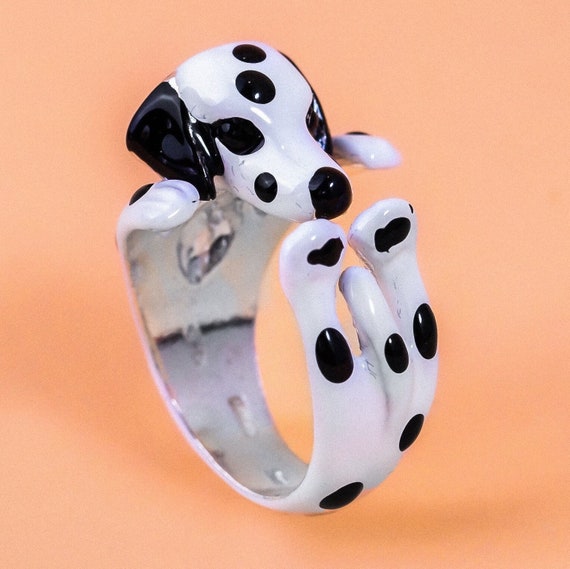 Dalmatian Ring Silver 925 Possibility of Engraving Dog Name - Etsy
