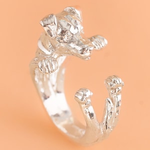 Jack Russell ring silver 925 handmade Italy bronze 18 kt