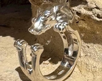 Perro salchicha plata 925 Italia bronce 18kt