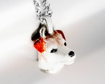 Collar Charms Jack Russell terrier plata 925 para su regalo Labrador