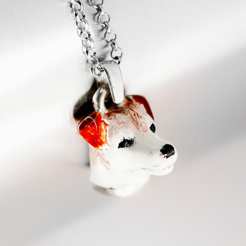 Charms necklace Jack Russell terrier silver 925 for her gift Labrador image 1