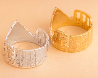 Egypt skyline ring in 925 silver