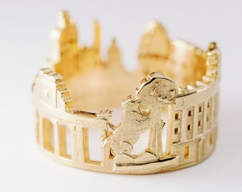 Anillo plata 925 bronce ciudad de MADRID