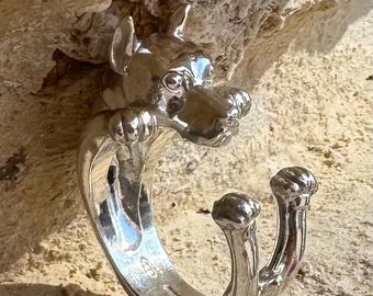 Anillo Alano abrazo plata 925