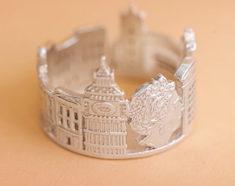 Step into the enchanting world of London with our London-Inspired Engraved Ring.