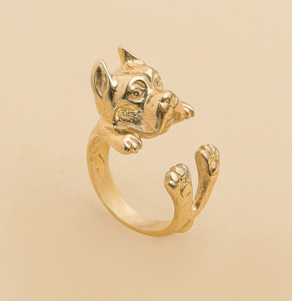 gold pitbull ring