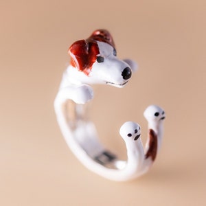 Jack Russell ring silver 925 handmade Italy bronze 18 kt