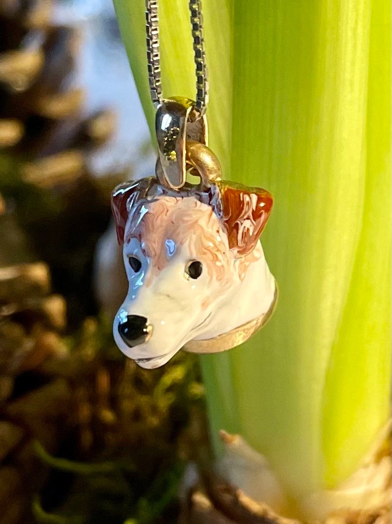 Charms necklace Jack Russell terrier silver 925 for her gift Labrador image 3