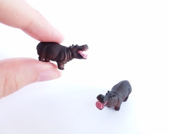 plastic hippo figurines