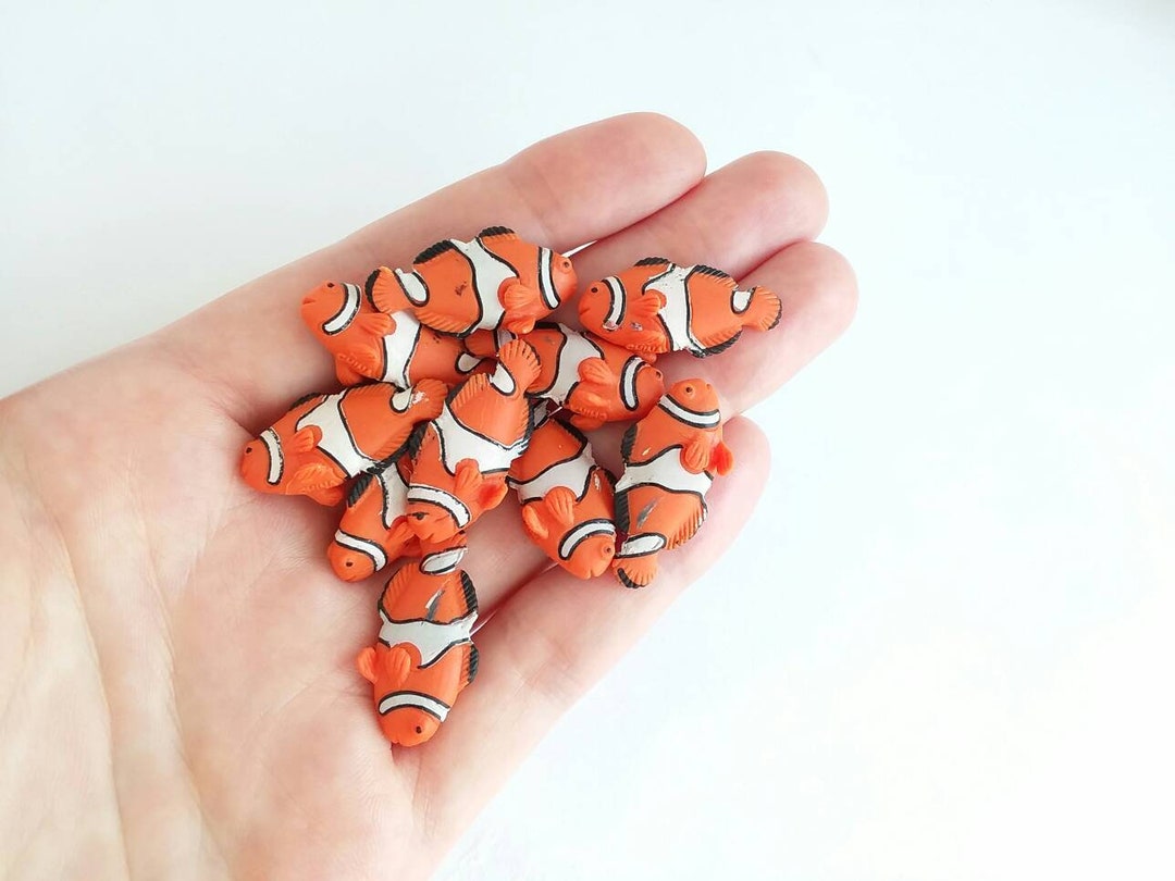 Set of 10 IMPERFECT Tiny Clownfish Figurines Please Read Etsy