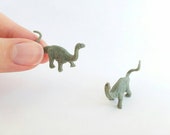 Tiny Apatosaurus Figurine - Soft Plastic Dinosaur for Fairy Garden, Diorama, or Terrarium - Realistic Miniature Dino - Mini Brontosaurus