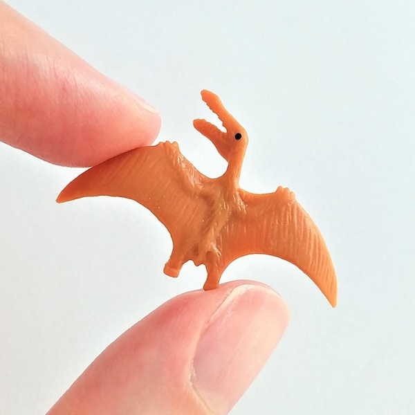 Tiny Pterosaur Figurine - Soft Plastic Dinosaur for Fairy Garden, Diorama, or Terrarium - Realistic Miniature Dino - Mini Toy Figure