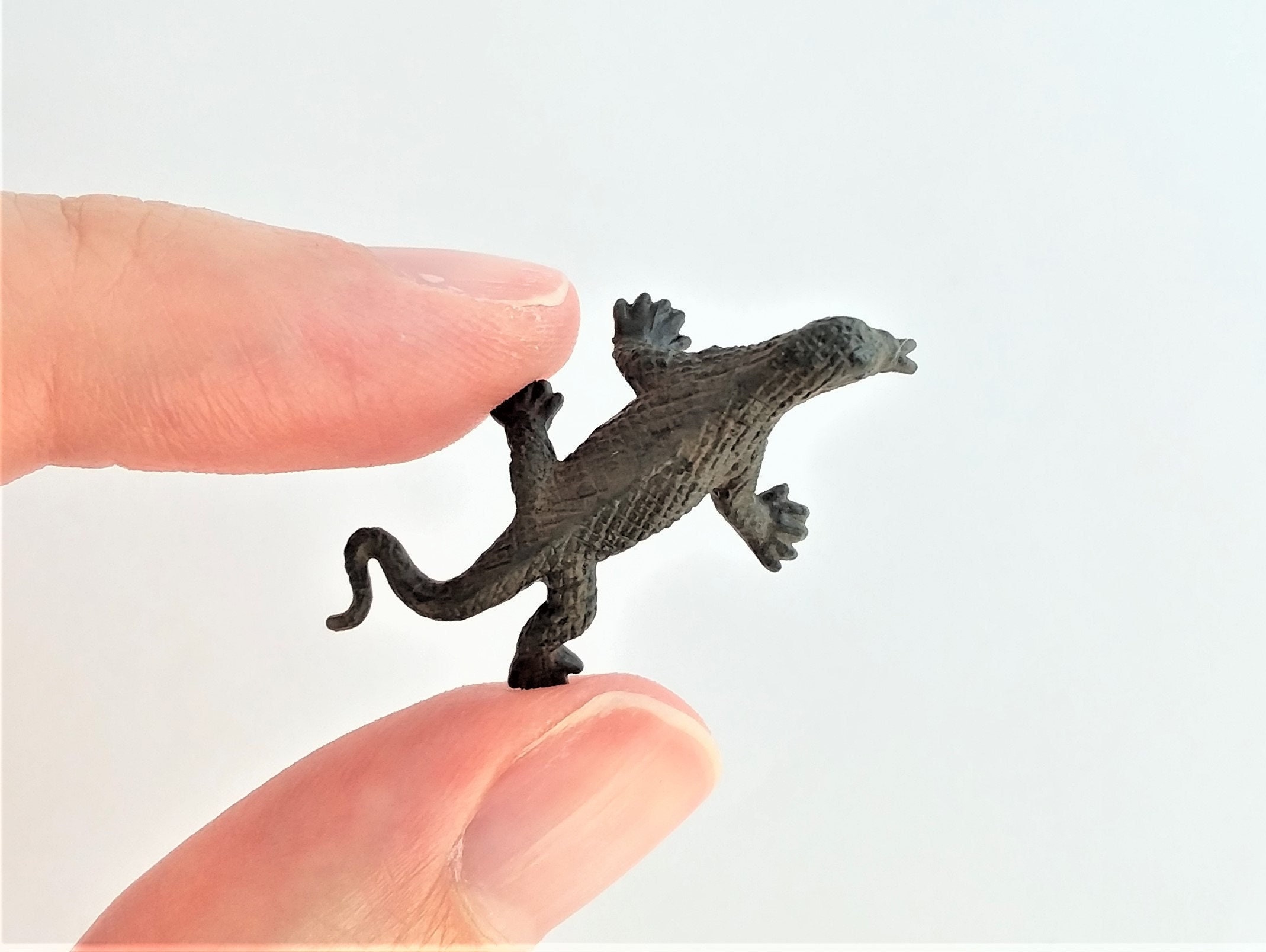 Tiny Komodo Dragon Figurine Soft Animal for Fairy -