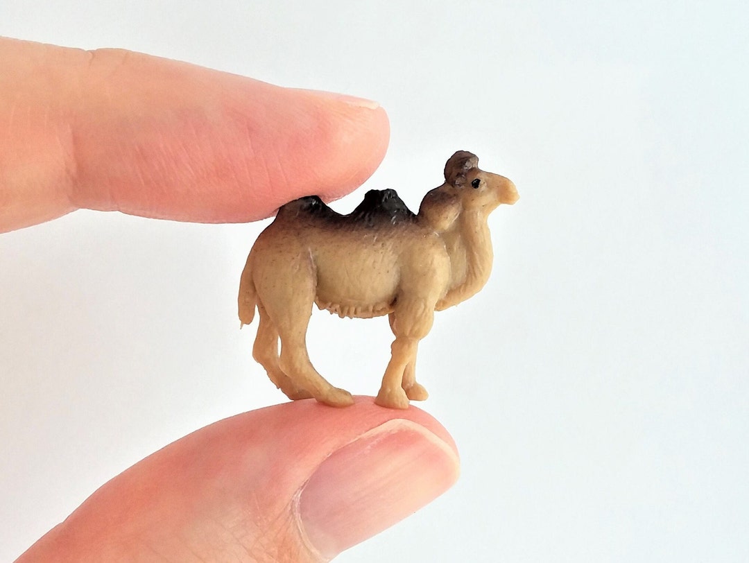 Tiny Camel Figurine Soft Plastic Animal for Fairy Garden, Diorama, or