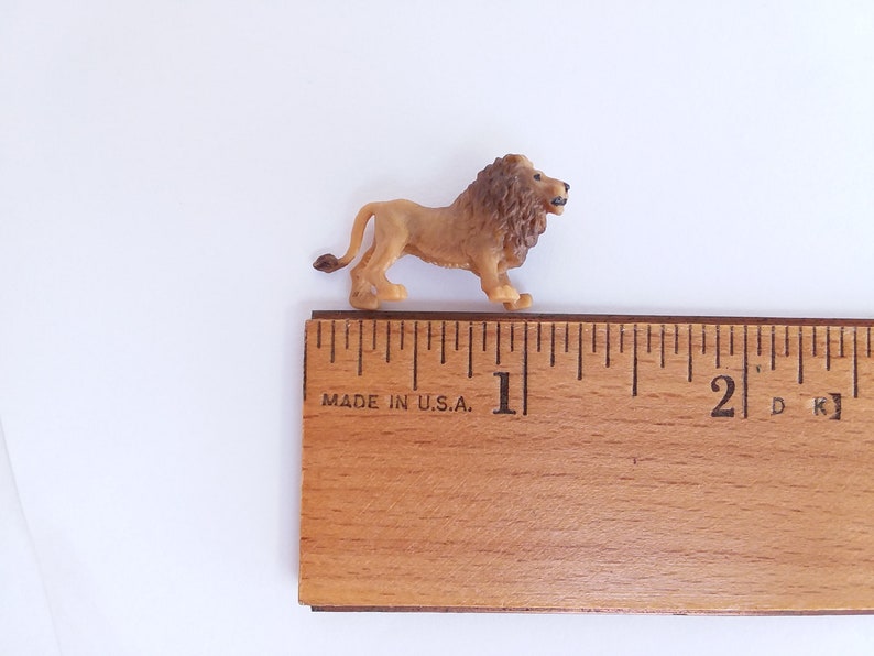 Tiny Lion Figurine Soft Plastic Animal for Fairy Garden Etsy