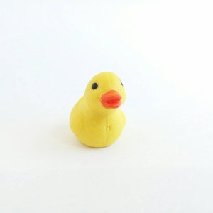 Tiny Rubber Ducky Figurine Soft Plastic Duck for Diorama or Dollhouse ...