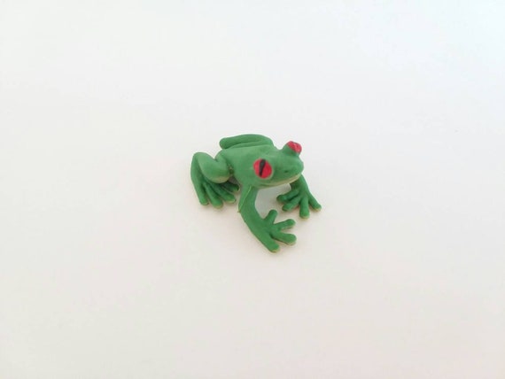 Tiny Tree Frog Figurine Soft Plastic Animal for Fairy Garden