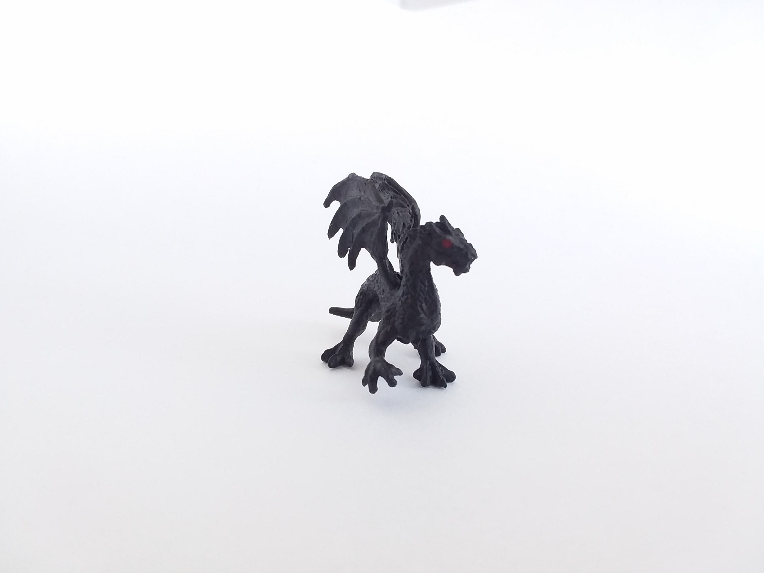 Tiny Black Dragon Figurine Soft Plastic Animal for Fairy Etsy