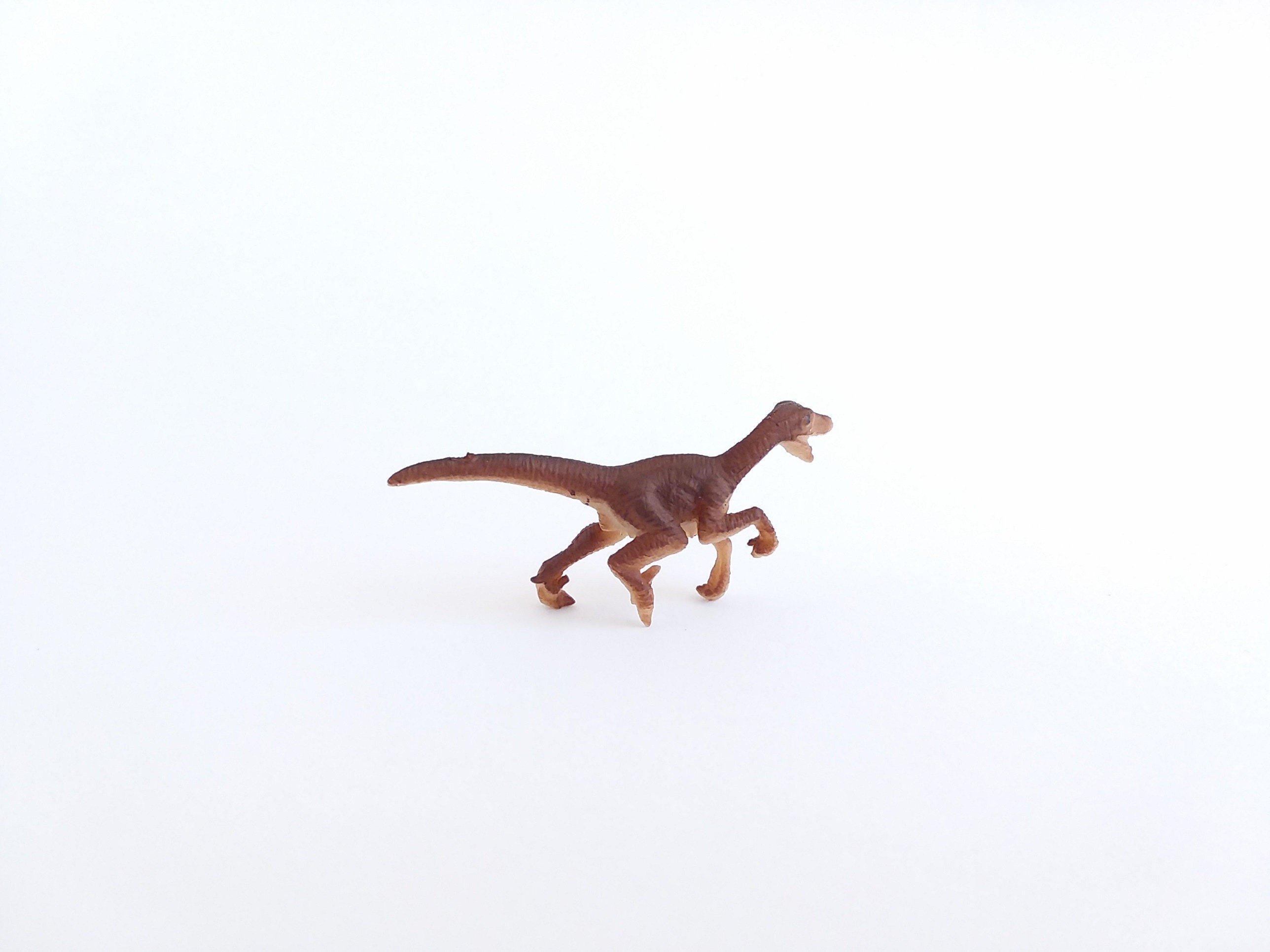 Tiny Raptor Figurine - Soft Plastic Dinosaur for Fairy Garden, Diorama ...
