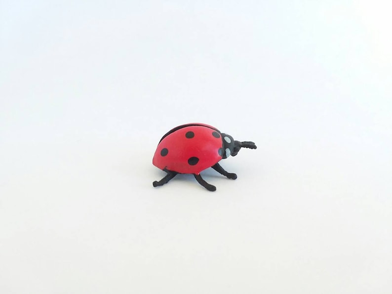 Large Ladybug Figurine Soft Plastic Bug for Fairy Garden | Etsy