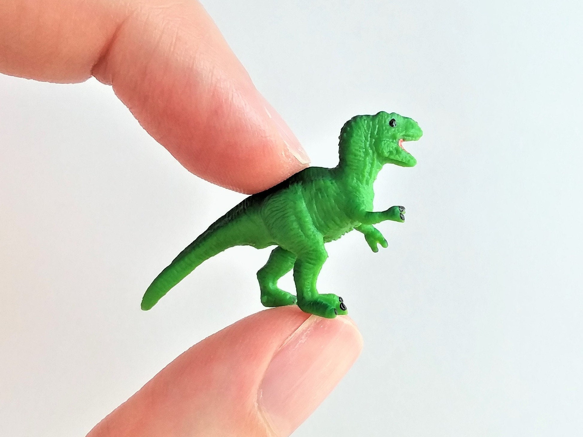 Tiny T-rex Figurine Soft Plastic Dinosaur for Fairy Garden 