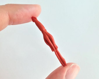 Tiny Giant Squid Figurine - Soft Plastic Animal for Diorama or Aquarium - Realistic Miniature Ocean Figure - Mini Fish Toy - Sea Creature