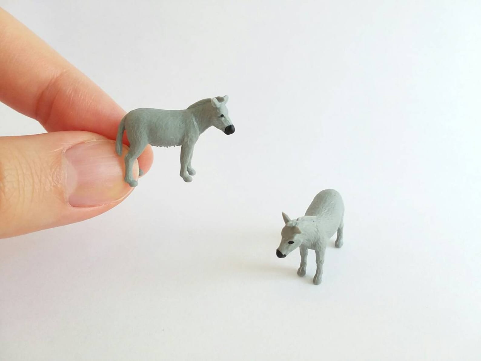 Tiny Donkey Figurine Soft Plastic Animal for Fairy Garden Etsy