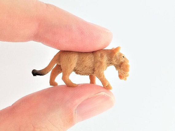 Tiny Lioness With Cub Figurine Soft Plastic Animal for Fairy