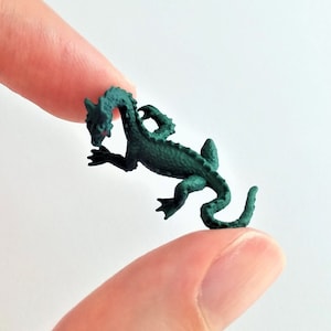 Tiny Sea Dragon Figurine - Soft Plastic Animal for Fairy Garden, Diorama, or Terrarium - Realistic Miniature Fantasy Figure - Mythical Mini