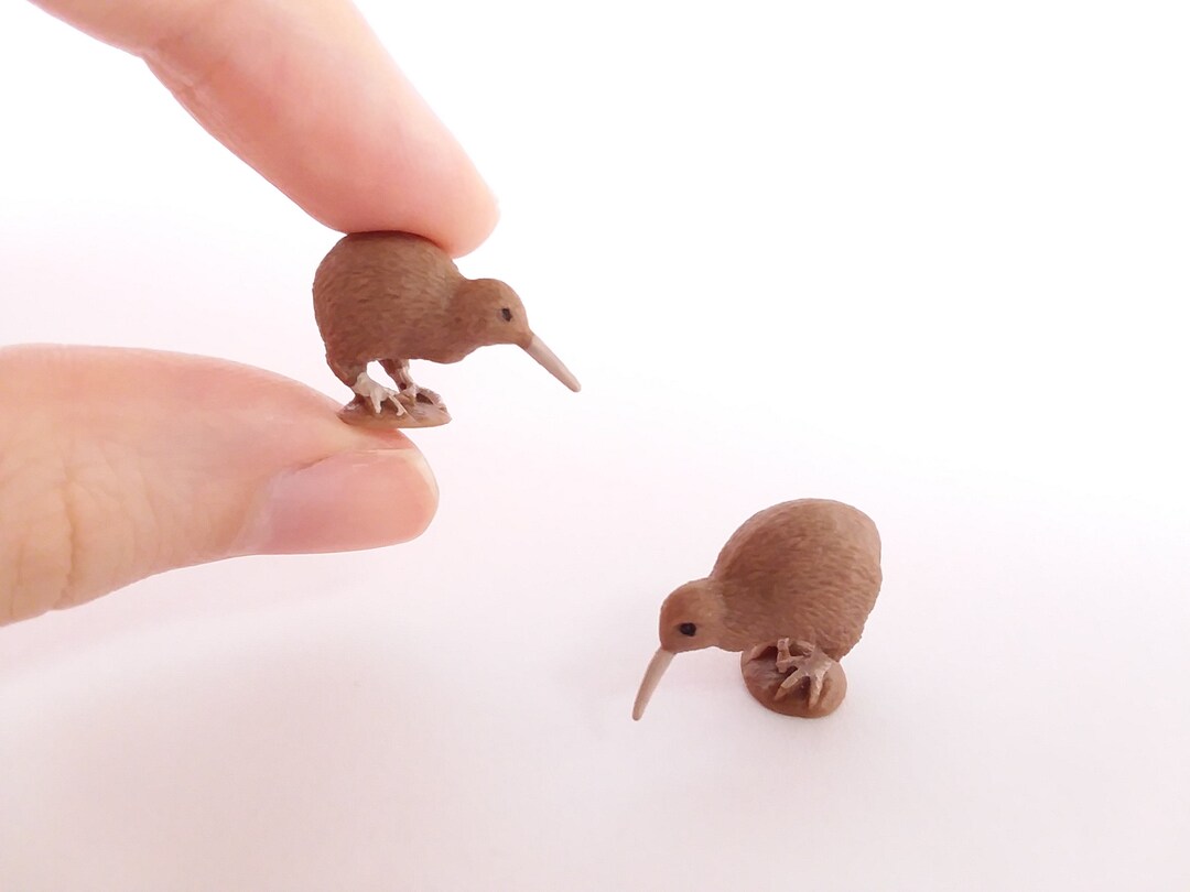 Tiny Kiwi Bird Figurine1 Soft Plastic Bird for Fairy Garden Etsy